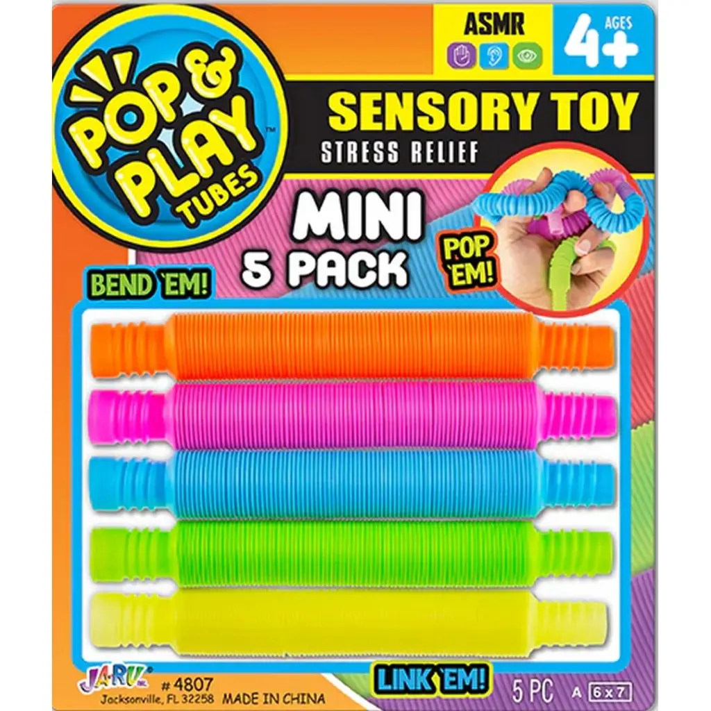 Pop & Play Tubes Duyusal Stres Oyuncağı NessiWorld 5'li