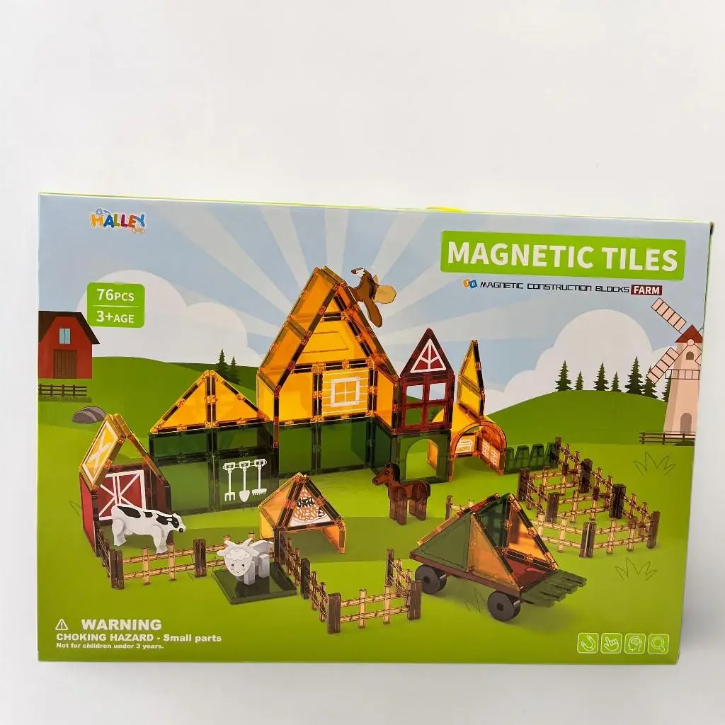 SH59694 76 PARÇA MAGN.ÇİFTLİK SERİ RENKLİ BLOK
